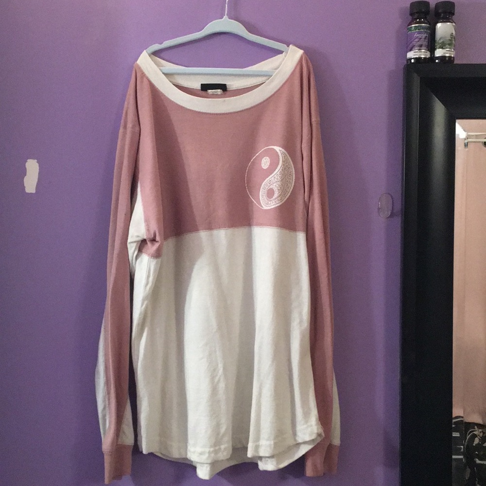light pink long sleeve